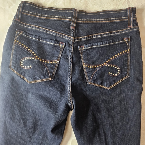 NYDJ jeans Bootcut Dark Wash 28 Embellished Pocket rhinestones - Picture 8 of 11
